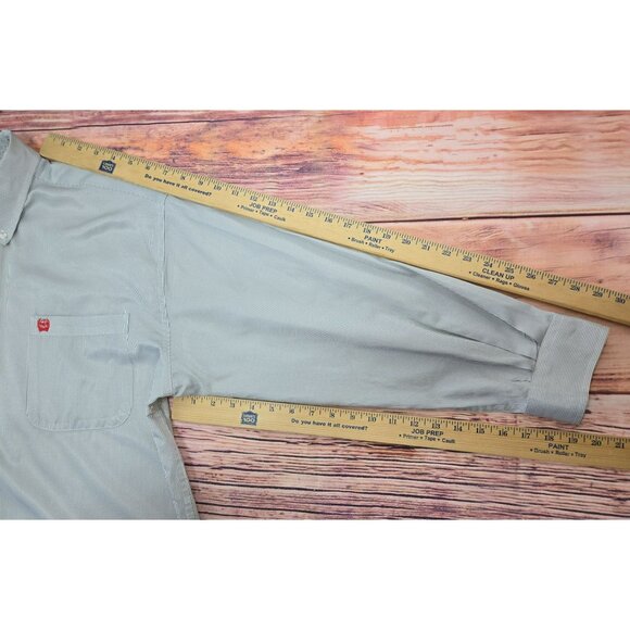 Cinch Mens Striped Long Sleeve Button-Up Shirt Large Silky Western Style - Picture 7 of 8